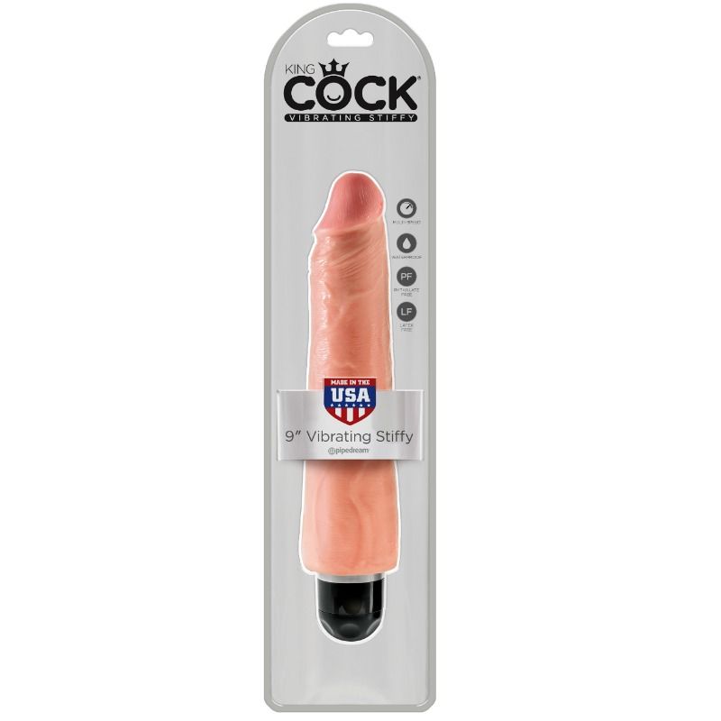 KING COCK 23 CM VIBRATING STIFFY - FLESH